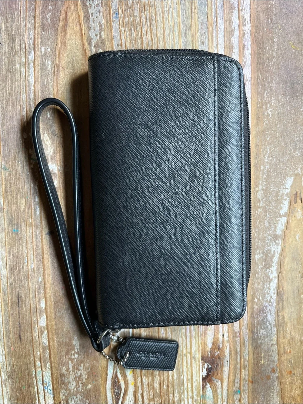 Coach Black Leather ID Wallet No. F1453